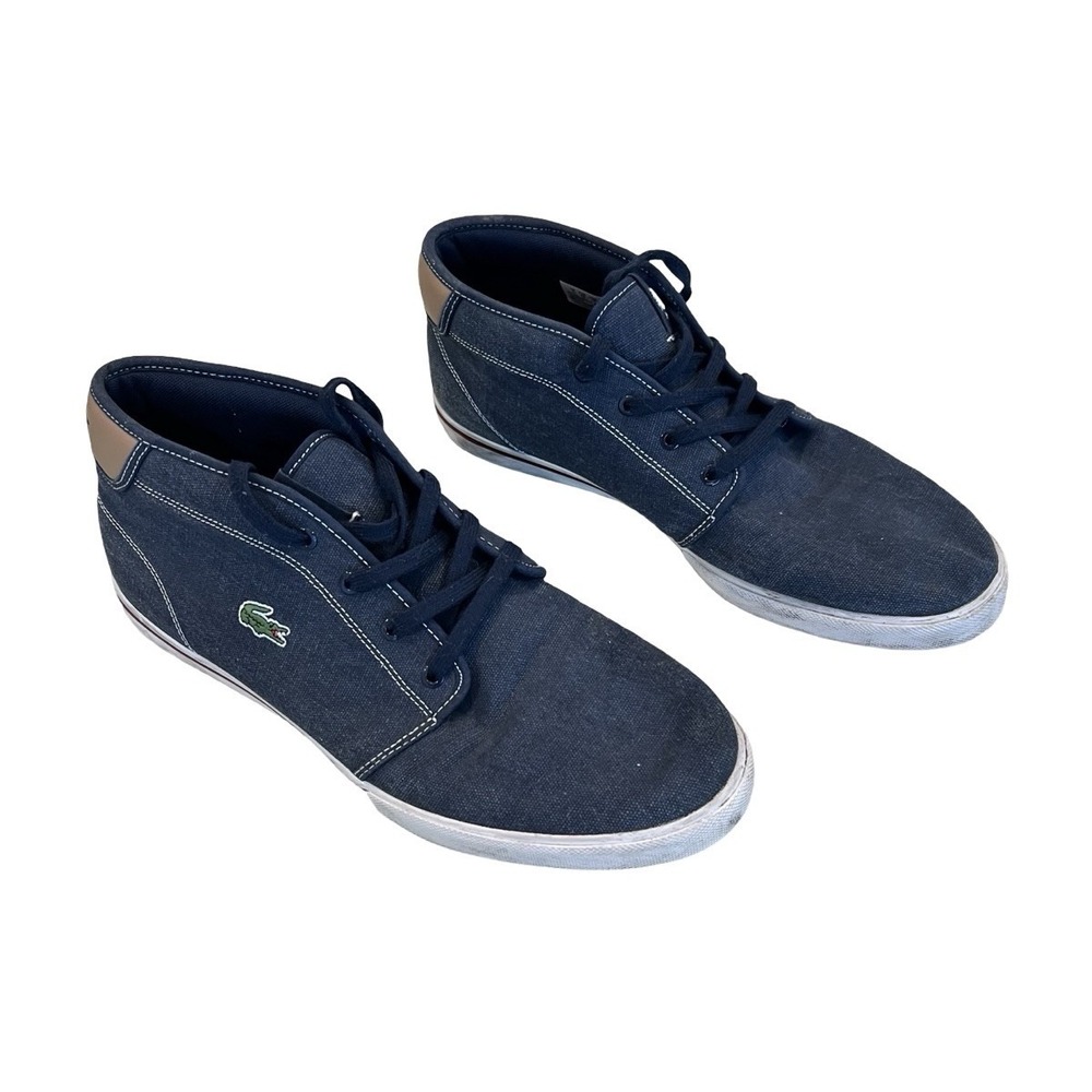 Lacoste Ampthill CS Blue Chukka Sneakers Men's Size 12